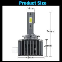 2vnt 60000Lm D3S LED priekinių žibintų lemputės D1S D2S D4S D5S D8S D1R D2R D3R D4R D8R D5R turbo LED CSP žibintai, skirti BMW Benz Volvo lempai Canbus 200W priekiniam žibintui D1S/D1R