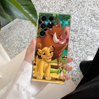 Liūtas Karalius Disney Skaidrus dėklas Samsung Galaxy S26 S25 Ultra S24 S22 S26 Plus S20 S23 S21 S25 FE S24 5G Telefonui Skaidrus dangtelis Galaxy S21+ 5G