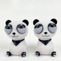 Cute Eye Popping Panda Squishy Fidget Toys Animals Stress Relief Balls Decompression Sensory Squeeze For Adult Kids Holiday Gift gray