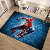 1 vnt. Marvel Žmogus-voras kilimas, neslystantis grindų kilimėlis, animacinio personažo dizainas, minkštas aksomas, kambario dekoras, skalbiamas 100cm by 120cm gray