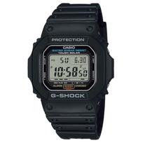 Casio G-Shock G-5600UE-1 Men's Solar Digital Watch, Black Resin, 200M Water Resistant, World Time, Tough Solar black