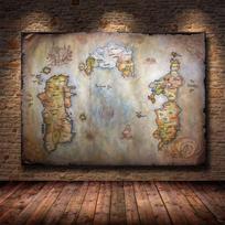 Žaidimo žemėlapis World of Warcraft drobės tapyba Sienų menas Plakatai Spaudiniai Paveikslai svetainei Miegamajam Žaidimų kambariui Namų dekoras Be rėmo 30*40cm No Frame