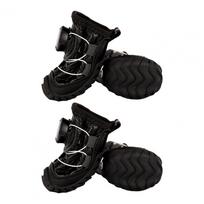 4Pcs Anti-Skid Dog Boots Fleece Lined Paw Protective Shoes with Adjustable Knobs Waterproof Dog Booties from Winter Snow Rain XXL juoda