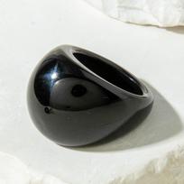 Aksesuarai Geometrinis Punk Stiliaus Retro Žiedas, Blizgus Akrilo Žiedas Žiedas Didmeninė Prekyba black