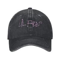 Vintage LogoLilPeep Baseball Cap Unisex Style Distressed Denim Sun Cap  Outdoor Workouts  Adjustable Caps Hat One Size gray