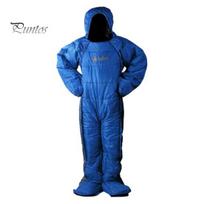 Vigil Sleeping Bag Ergonomics Folding Windproof Hollow Cotton Filling Camping Portable Outdoor for Hiking Pouch M mėlyna