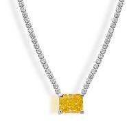 Luxury Sexy Stainless Steel Tennis Zircon Necklace for Women Hiphop Cubic Zirconia Crystal Pink Chocker Accessories Jewelry white