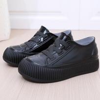 Women's Waterproof Non-Slip Low-Cut Platform Rain Boots - Casual Outdoor Fashion with Thick Rubber Soles 37 black