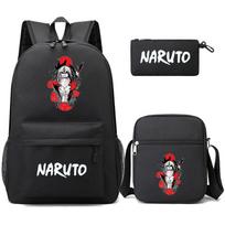 3 vnt./rinkinys Anime Naruto kuprinė su pečių krepšiu pieštuko dėklas berniukui, mergaitei, kuprinė, vyriška, moteriška, laisvalaikio kelionių krepšys