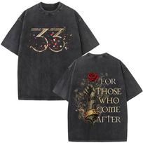 Game Clair Obscur Expedition  for Those Who Come After Washed T Shirts Mens Fashion Vintage Oversized Short Sleeve Tshirts L gray