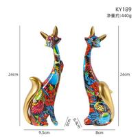 Resin Cat Figurine Water Transfer Print Modern Art Decor Bedroom Living Room Home Office Gift KY189 brown