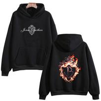 Flame Hoodie Jonas Band Brothers Vintage Graphic Print Streetwear Music Long Sleeve Women Men Trendy High Street Y2K Sweatshirts XS black