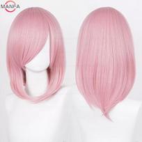 40cm Vidutinio ilgio Pagrindinės Anime Cosplay Perukai Kirpčiukai Šviesūs Juodi Balti Raudoni Rožiniai Žali Rudi Auksiniai Mėlyni Karščiui Atsparūs Sintetiniai Plaukai Perukai white