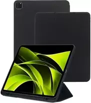 Dėklas planšetiniam kompiuteriui iLike Dėklas knyga iPad Pro 13 (2024) 7th Gen Tri-Fold Eco-Leather* Stand Case Juodas ILK-TRC-A11-BK