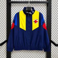 Unisex Sport Windbreaker Jacket Football Fans Lightweight Training Coat With Stand Collar Colorblock Design XXXL yellow