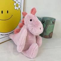 Miela miela dinozauro lėlė pliušinis žaislas Tyrannosaurus rex lėlė berniuko miego raminanti pagalvėlė lėlė 35cm rožinė