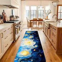 Starry Sky Long Strip Carpet, Bedroom Bedside Blanket, Kitchen Floor Mat, Corridor Mat, Soft, Home Decoration 60X180CM(2X5.9FT white