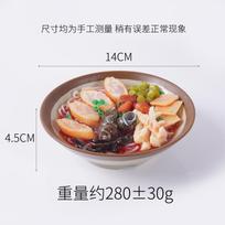 Simulation Big Bowl Noodles Model 1:1 Artificial Luosifen Fake Noodles Chinese Style Yummy Dishes Display Samples Ornaments Prop 14x4.5cm beige