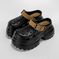 Women's Clogs  Anti-slip Sandals Thick Bottom EVA Slippers Beach Shoes Outdoor Comfort Height Increasing Shoes 38-39 black