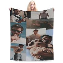 Jonathan Bailey Plush Blanket Girls Boys  Flannel Throw Blanket For Home Decor Soft Custom Quality Bedspread Birthday Gift 75x90cm gray