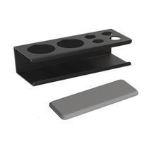 Space Aluminum Electric Toothbrush Holder Black Simple Toothbrush Toothpaste Holder Large Capacity Makeup Brush Rack juoda