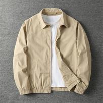 2026 Men's Retro Washed Distressed Jacket - Versatile Long Sleeve Casual Outerwear L beige