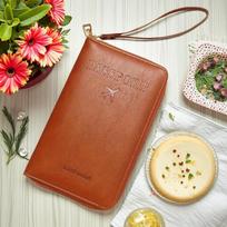 RFID Long Passport Folder Ticket Storage ID Bag Multifunctional Travel Zipper Passport Bag ruda