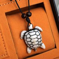 European and American Fashion Brand Turtle Turtle Pendant Men's Animal Retro Turtle Necklace 50cm brown
