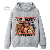 Five Nights at Freddy gobtuvai su spauda Vaikams Berniukams Mergaitėms Su gobtuvu džemperis 2026 pavasaris Laisvalaikio Freddys FNAF Šiltas Studentas 100 gray