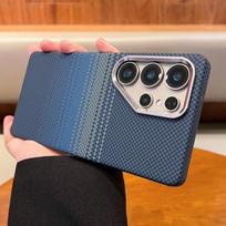 Carbon Fiber for Magsafe Wireless Charging Hard Case for Samsung Galaxy S26 S25 S24 Ultra Metal Lens Frame Magnetic Cover Galaxy S26 Ultra beige