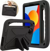 SUPERO tvirtas planšetinio kompiuterio dėklas FunColor su stovu, skirtas Xiaomi Redmi Pad SE 8.7 2024, juodas