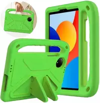 4kom.pl šarvuotas planšetinio kompiuterio dėklas FunColor su stovu skirtas Xiaomi Redmi Pad SE 8.7 2024, žalias