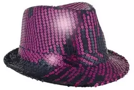 ESPA Fedora skrybėlė su blizgučiais, rožinė ir juoda