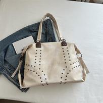 Retro Fashion Single-shoulder Bag - High-end Commuting Tote Bag smėlis