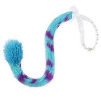 Animal Tail 100cm Long Plush Tail Animal Costume Accessories for Children Adult Masquerade Halloween Christmas Party blue