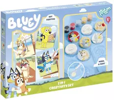 TOTUM kūrybinis rinkinys Bluey 2in1 Set Model & Paint / Dot Paint, TT290501