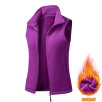 Women's Autumn Winter Polar Fleece Vest Women's Windproof Outdoor Warm Sleeveless Coat 2025 Plush Stand Collar Casual Waistcoat XS blue