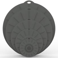 Silikoninių maisto laikymo dangtelių rinkinys: 5 dalių apsaugos nuo perkaitimo ir apsaugos nuo dulkių puodų bei mikrobangų krosnelės indų dangteliai Single Diameter 20CM