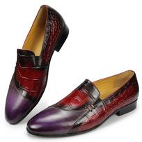 Fashion Summer One-step Loafers New Classic Style Fashion Men Penny Shoe Alligator Printing Vintage Handmade Party Wedding Casual Design 47 black