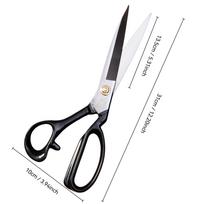 Scissors Tailors Professional High Carbon Steel Fabric Shears Heavy Duty for Denim, Leather, Sewing, Dressmaking, Industrial Use
