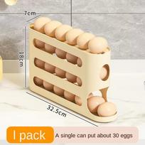 Large Capacity Egg Storage Box Transparent 4-layer Ladder Egg Box New Automatic Egg Roller  Kitchen