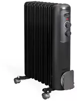 Sausintuvas Alyvinis radiatorius Livoo DOM502 2000W 9 sekcijos su reguliuojamu termostatu, juodas