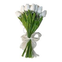 Artificial Flowers LED Tulip Lights, Glowing Handheld Bouquet with Soft Petals, Bendable Stem Ambient Light, Romantic Gift Home Decor Bedroom Mood 10pcs green