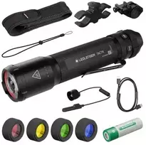 LED Lenser Žibintuvėlis Ledlenser TAC7R Rinkinys - Juodas Case