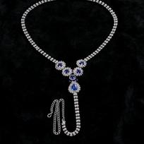 High Body Jewelry Sexy Waist Chain Thong Crystal Rhinestone Geometric Bikini Body Chain for Women Attractive gray