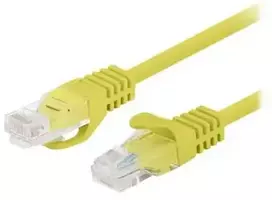 LANBERG, „Cat.6“ UTP tinklo laidas, 0,5 m, geltonas, 10 vnt. rinkinys