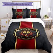 Galatasaray Bedding Set Breathable Duvet Cover with Pillowcases Decorative Bed Linen for Bedroom Home Decoration Birthday Gift 140cmx200cm
