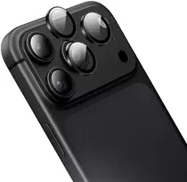 Borofone Grūdinto stiklo BF14 3D metalinio rėmelio fotoaparato objektyvo apsauga skirtа Iphone 18 Pro/18 Pro Max, juoda