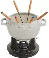 Fondue rinkinys Staub – 20 cm, balta triufelė