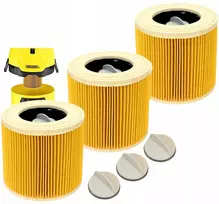 3x Filtrai Karcher Mv2, Mv3, Wd2, Wd3, Se4001, Kwd